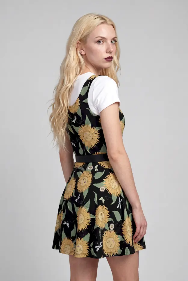 sunflower daze print skater dress