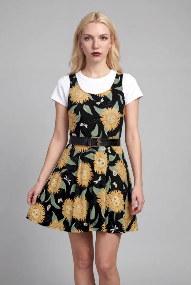 sunflower daze print skater dress