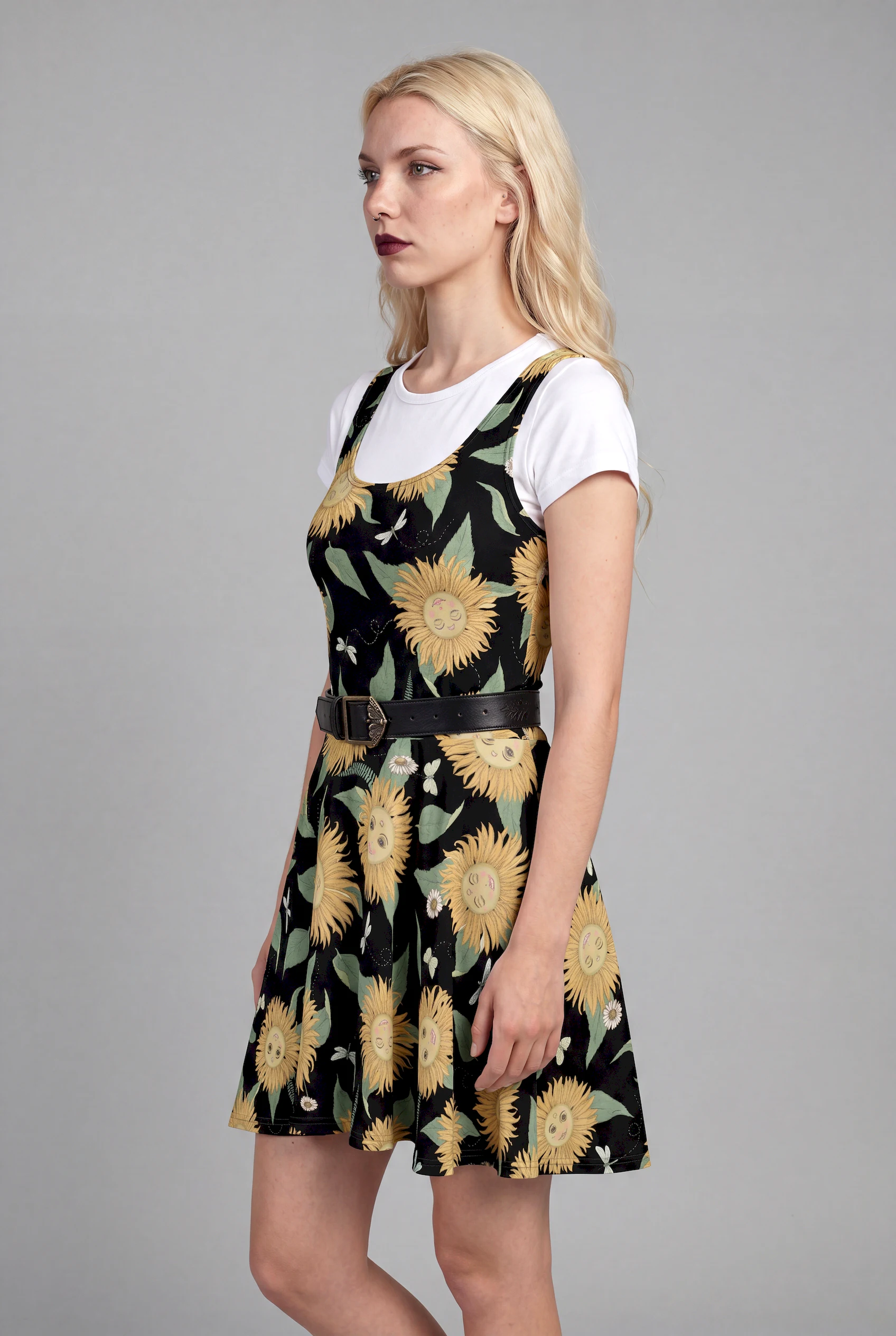 sunflower daze print skater dress