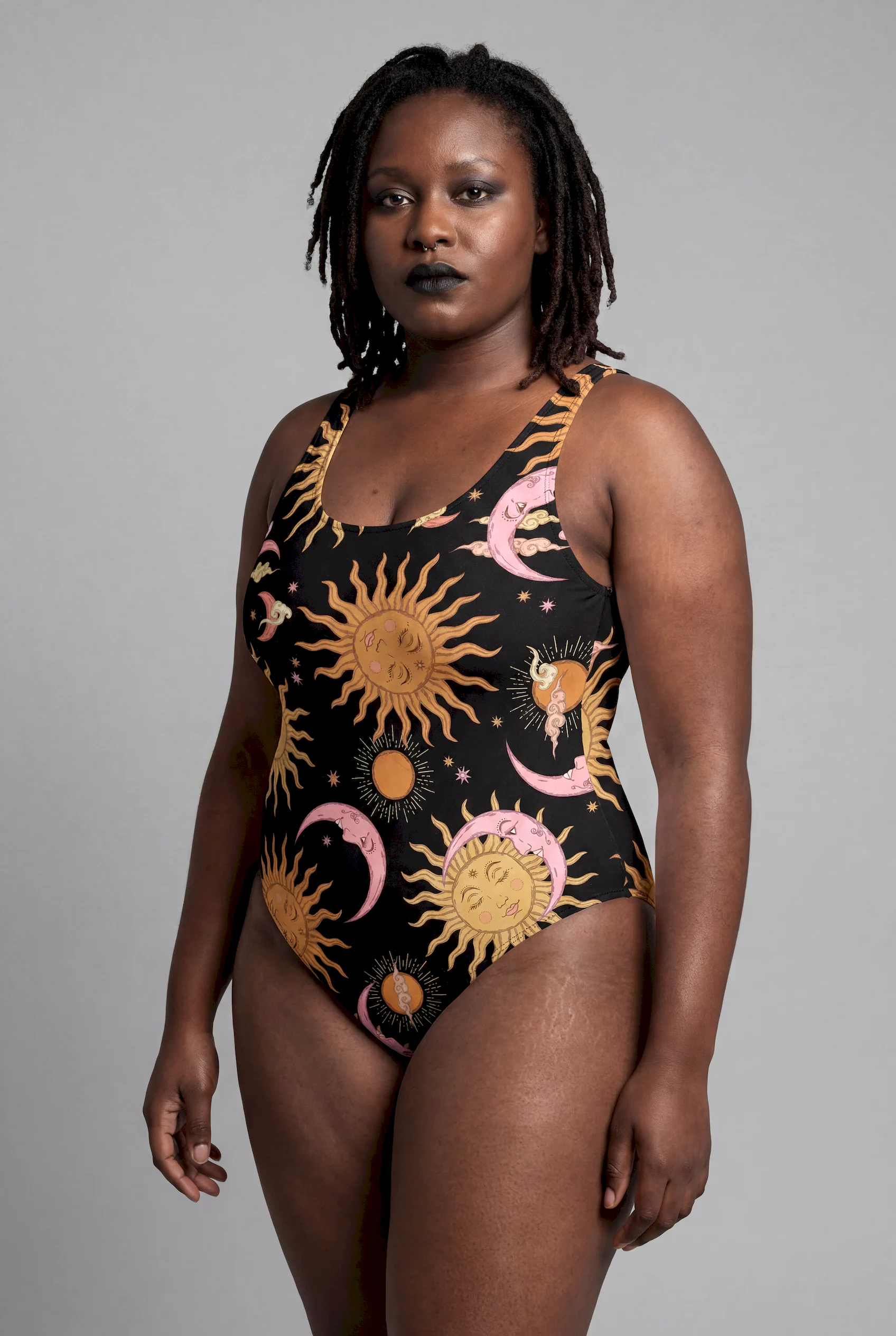 celestial dreams print one piece swimsuit