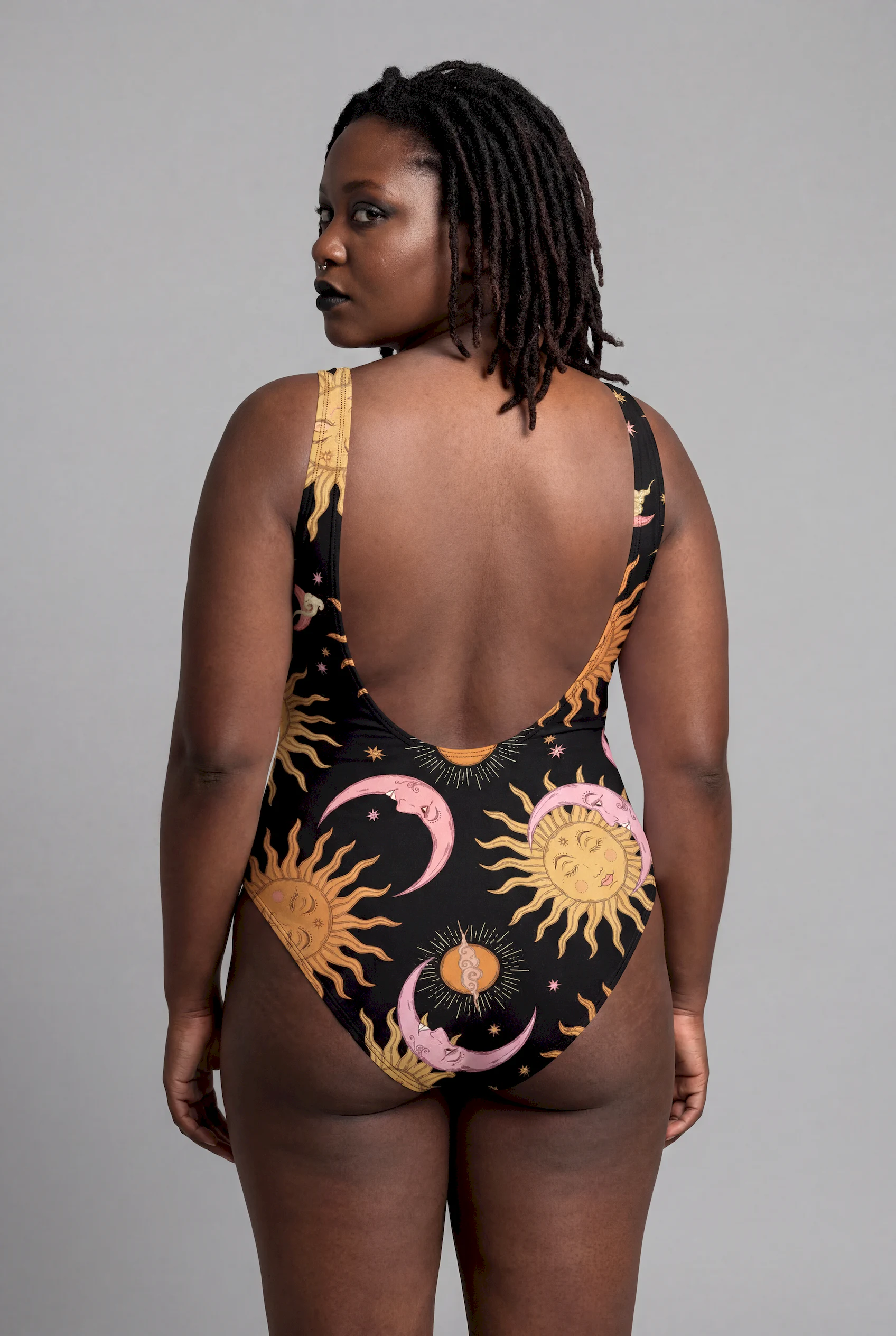 celestial dreams print one piece swimsuit