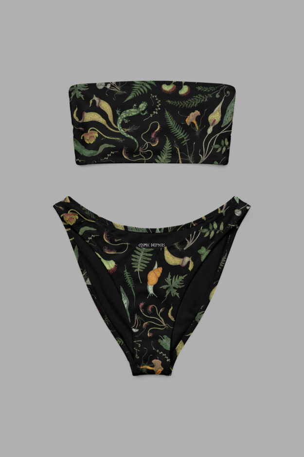 werewood print bandeau bikini1