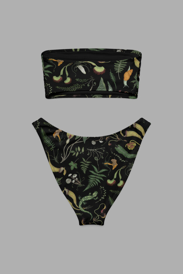 werewood print bandeau bikini2