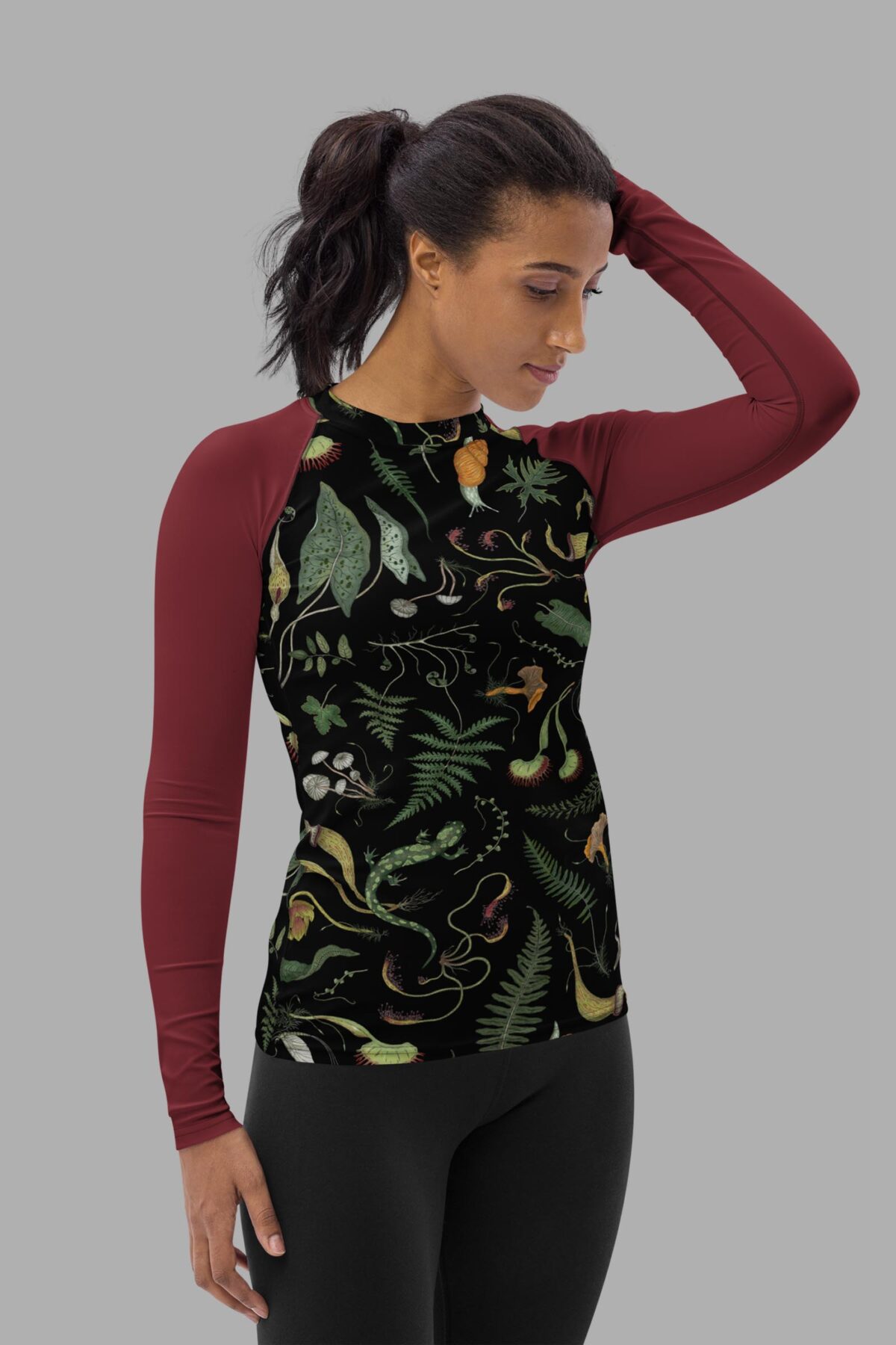 werewood print rash guard side