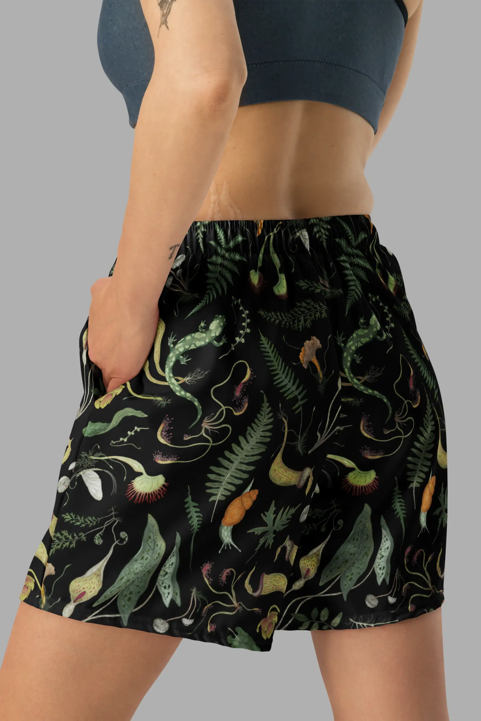 werewood print unisex long athletic/ swim shorts