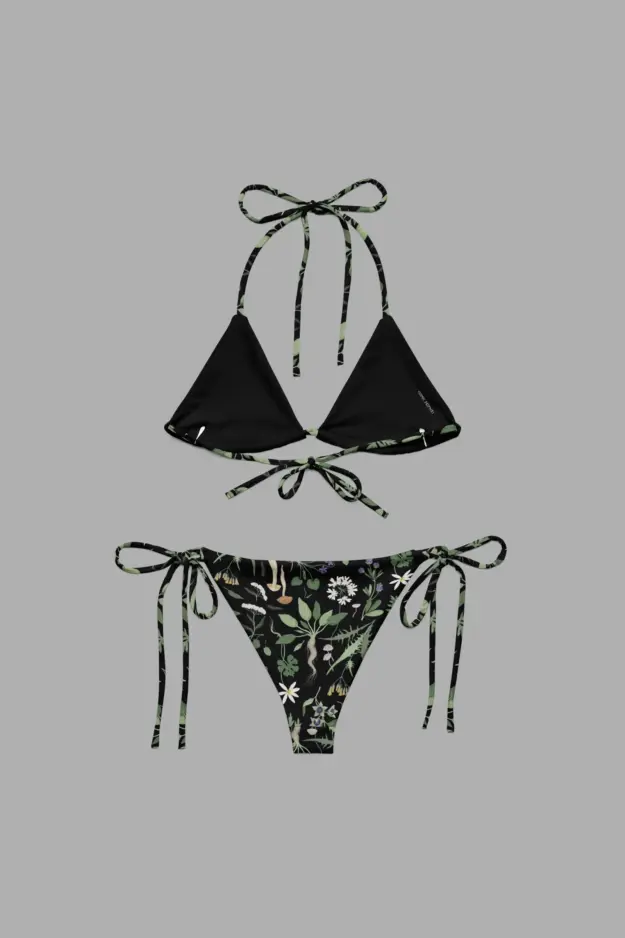 wiccans herbal print recycled string bikini 2