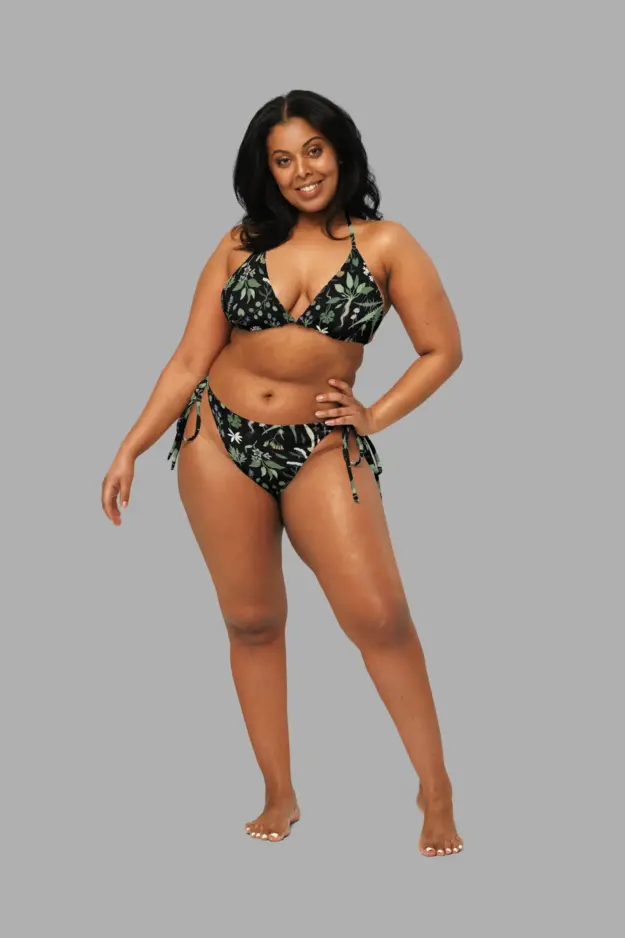 wiccans herbal print recycled string bikini 3