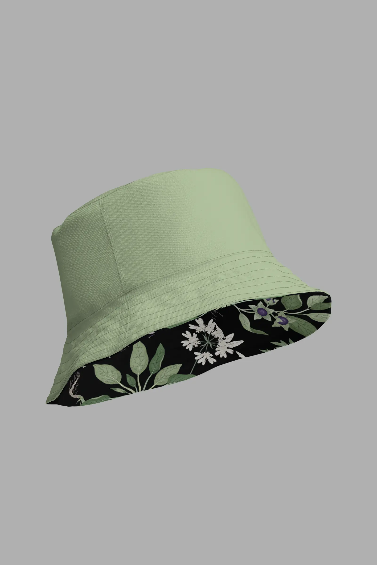 wiccans herbal print reversible bucket hat 4