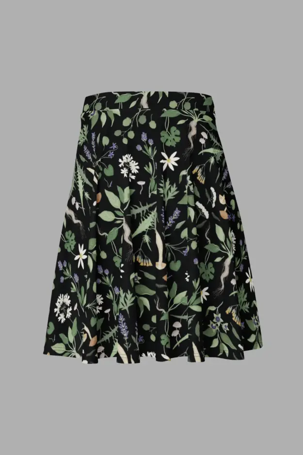 wiccans herbal print skater skirt 5