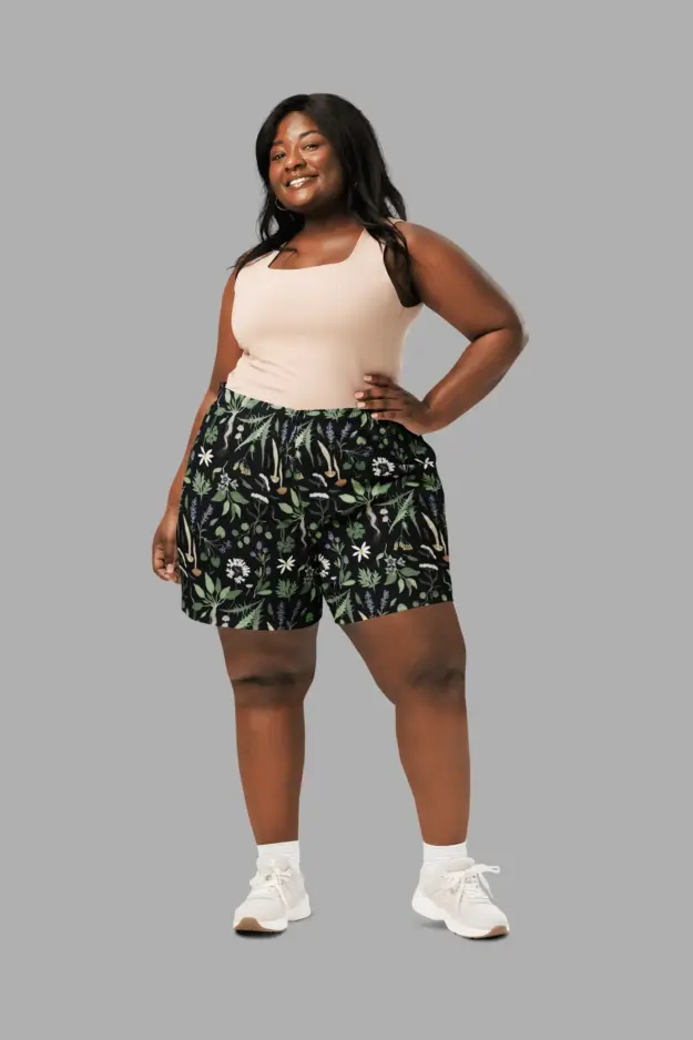 wiccans altar print unisex athletic/ swim long shorts