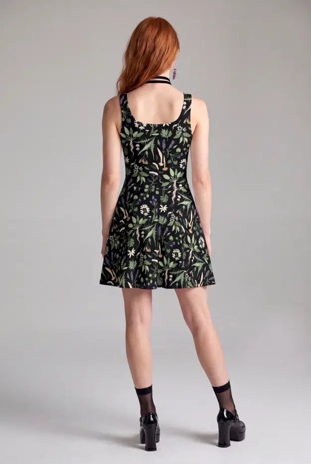 wiccans herbal skater dress