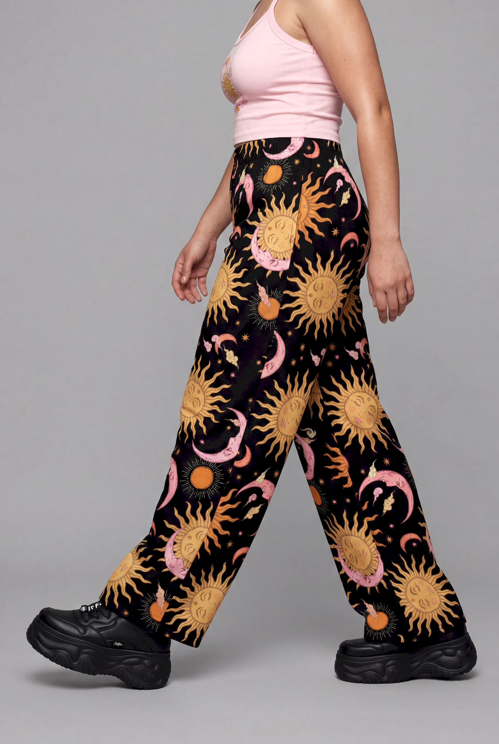 celestial dreams print unisex wide leg pants