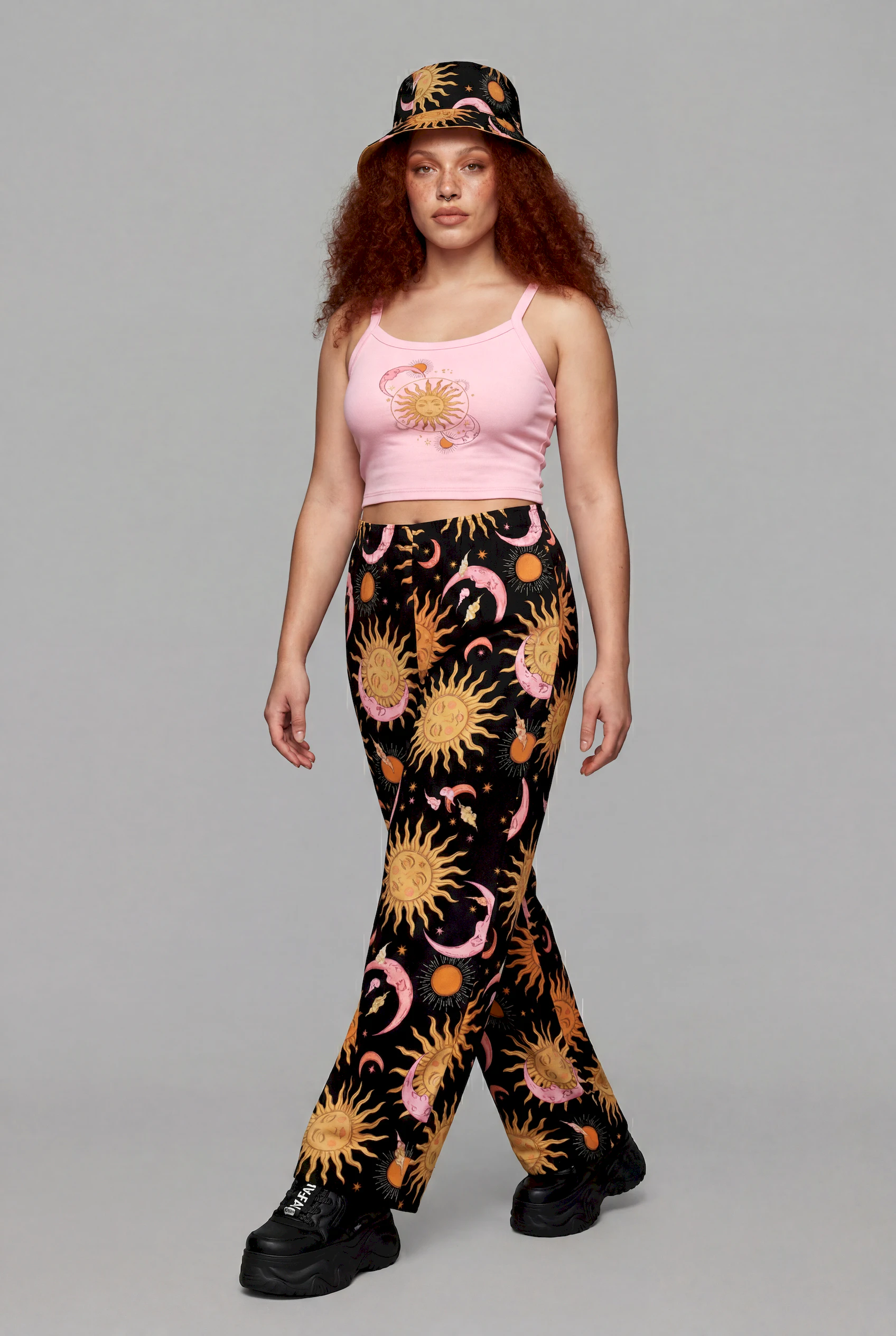celestial dreams print unisex wide leg pants
