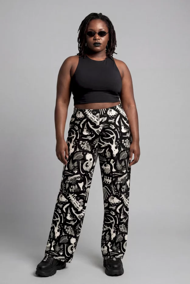 fungalis print unisex wide leg pants