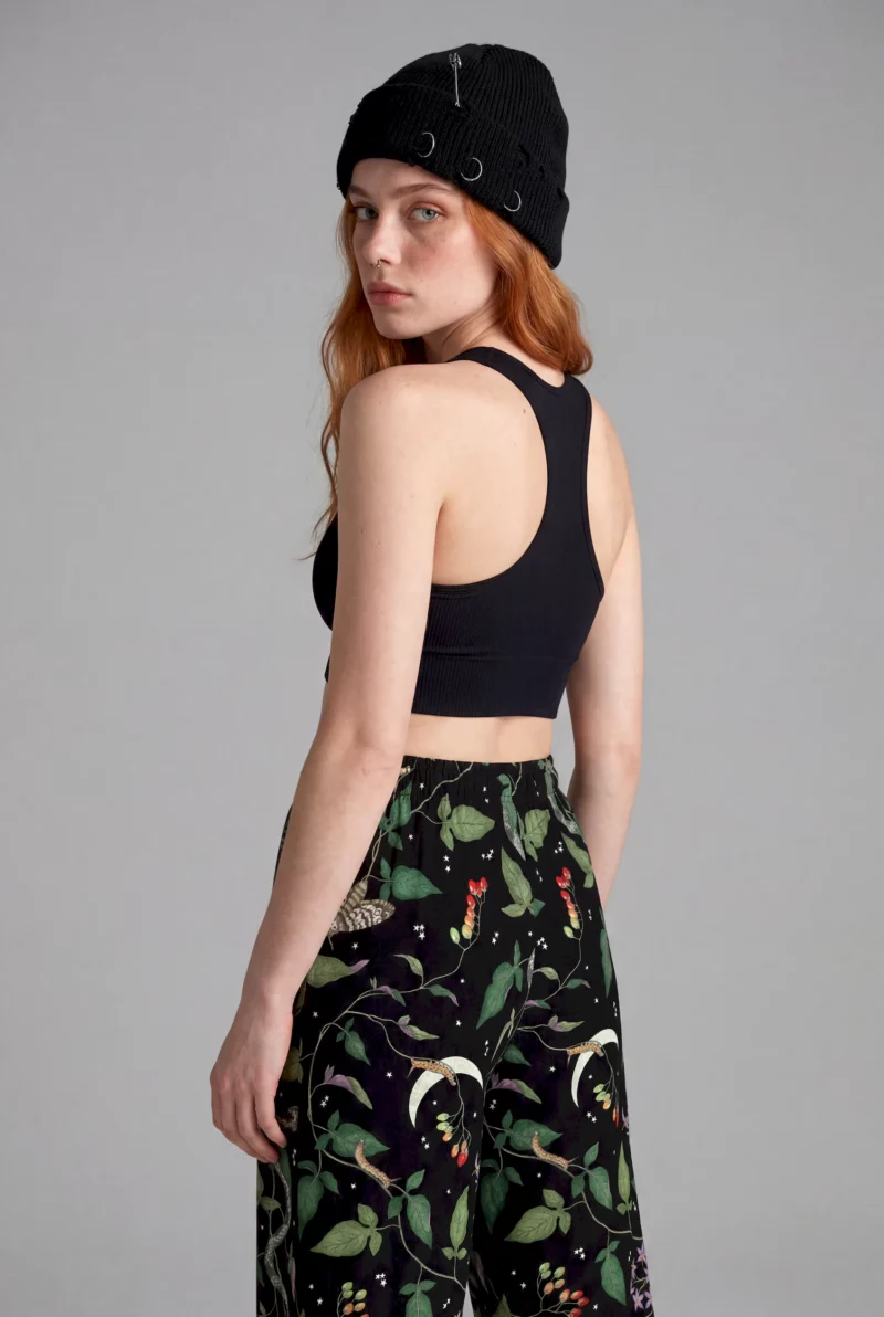 nightshade print wide leg pants