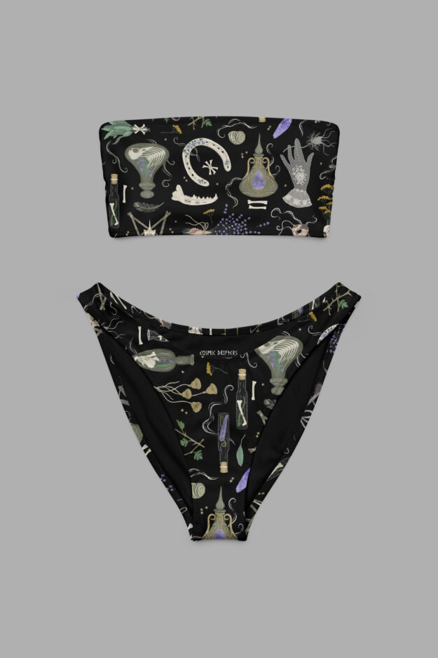 witches altar print bandeau bikini3