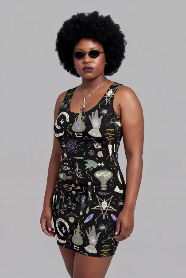 witches altar bodycon dress
