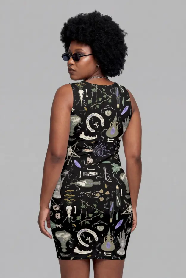 witches altar bodycon dress