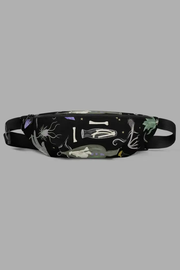 witches altar print fanny pack 2