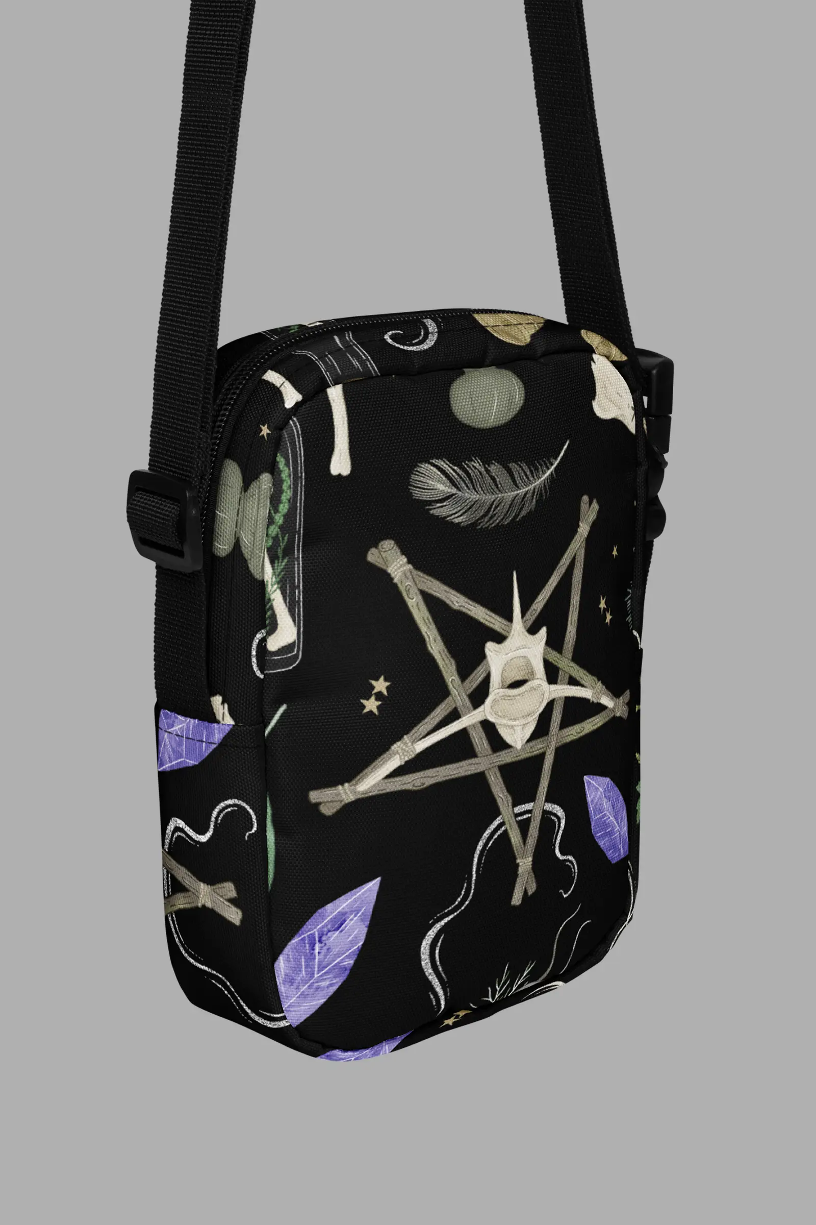 witches altar print utility crossbody bag 1